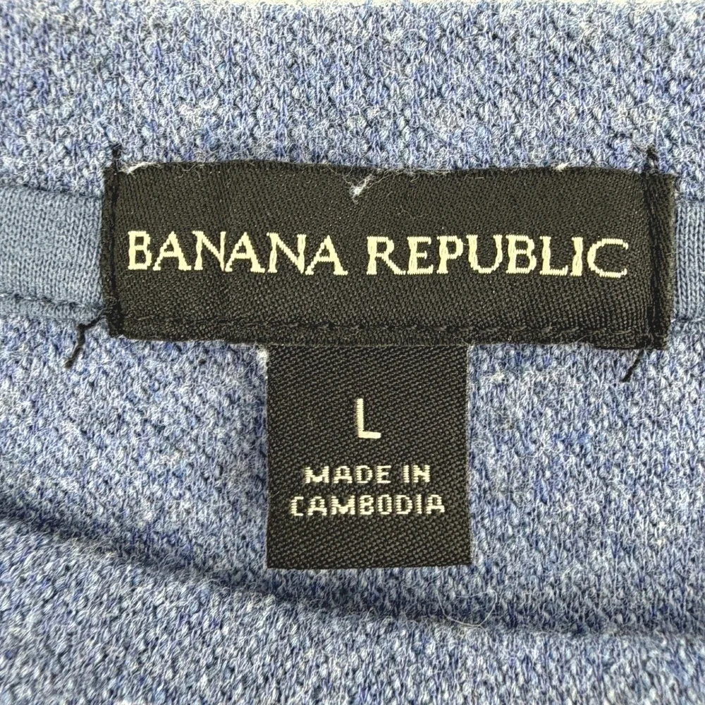 Banana Republic Sweatshirt Blue Crewneck Logo Pullover Outdoor Casual Men L EUC